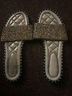 Rhinestone Slide Sandals