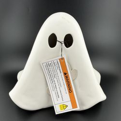 Goblin & Ghoul Light Up Ghost Halloween Decor 8" White Rare