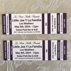 Little Joe Concert Tickets