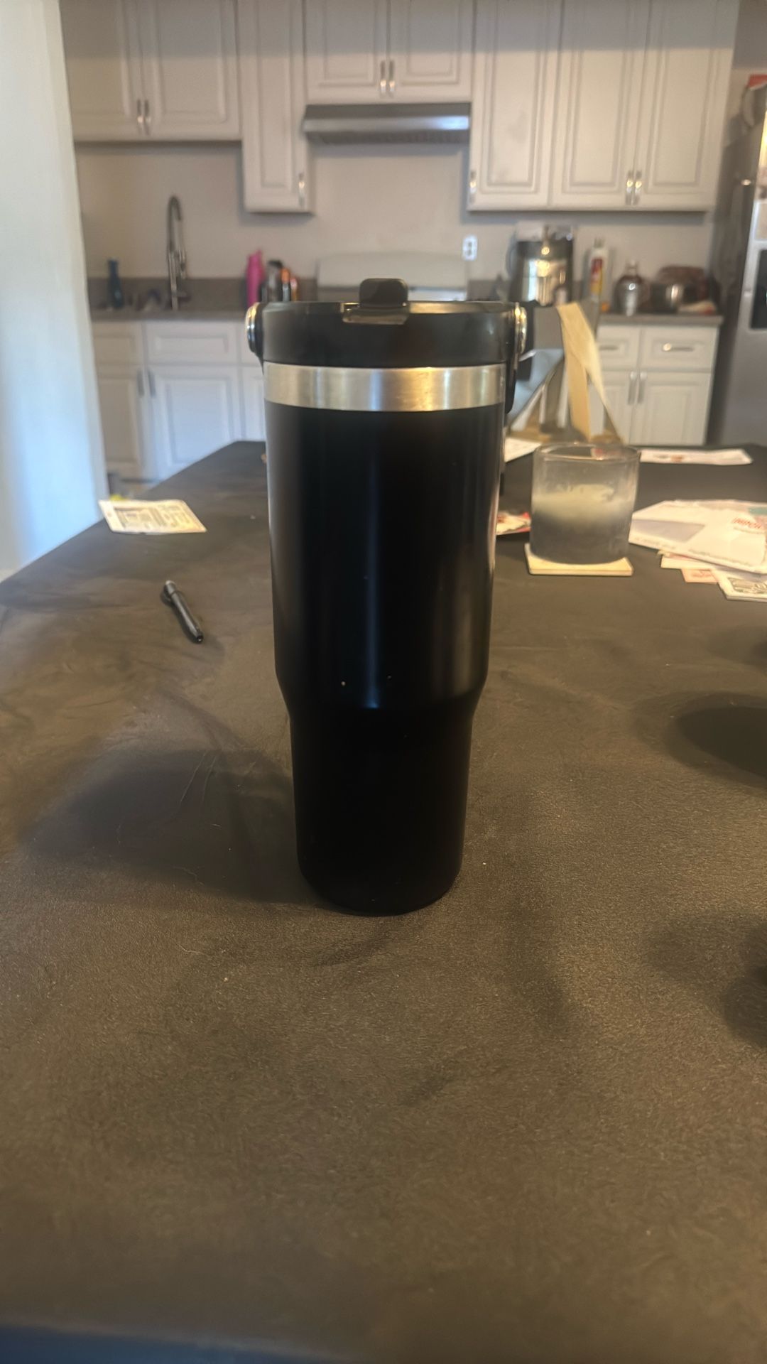 20oz Flip Straw All Black Stanley Tumblr