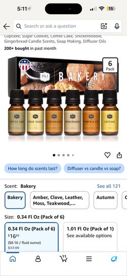 Fragrance oil for candles