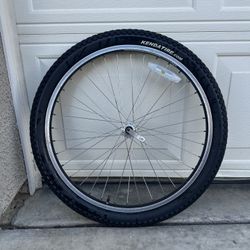 24” front bike wheel with tube & tire