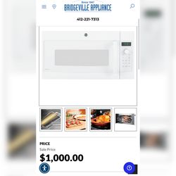 New GE Profile Series Over-the-Range convection microwave Oven with Advantium® Technology retail price $1000