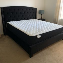 New In Box King Bed Frame With Mattress (Read Description Below)