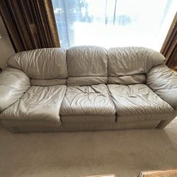 Italian Leather 3 Person Couch