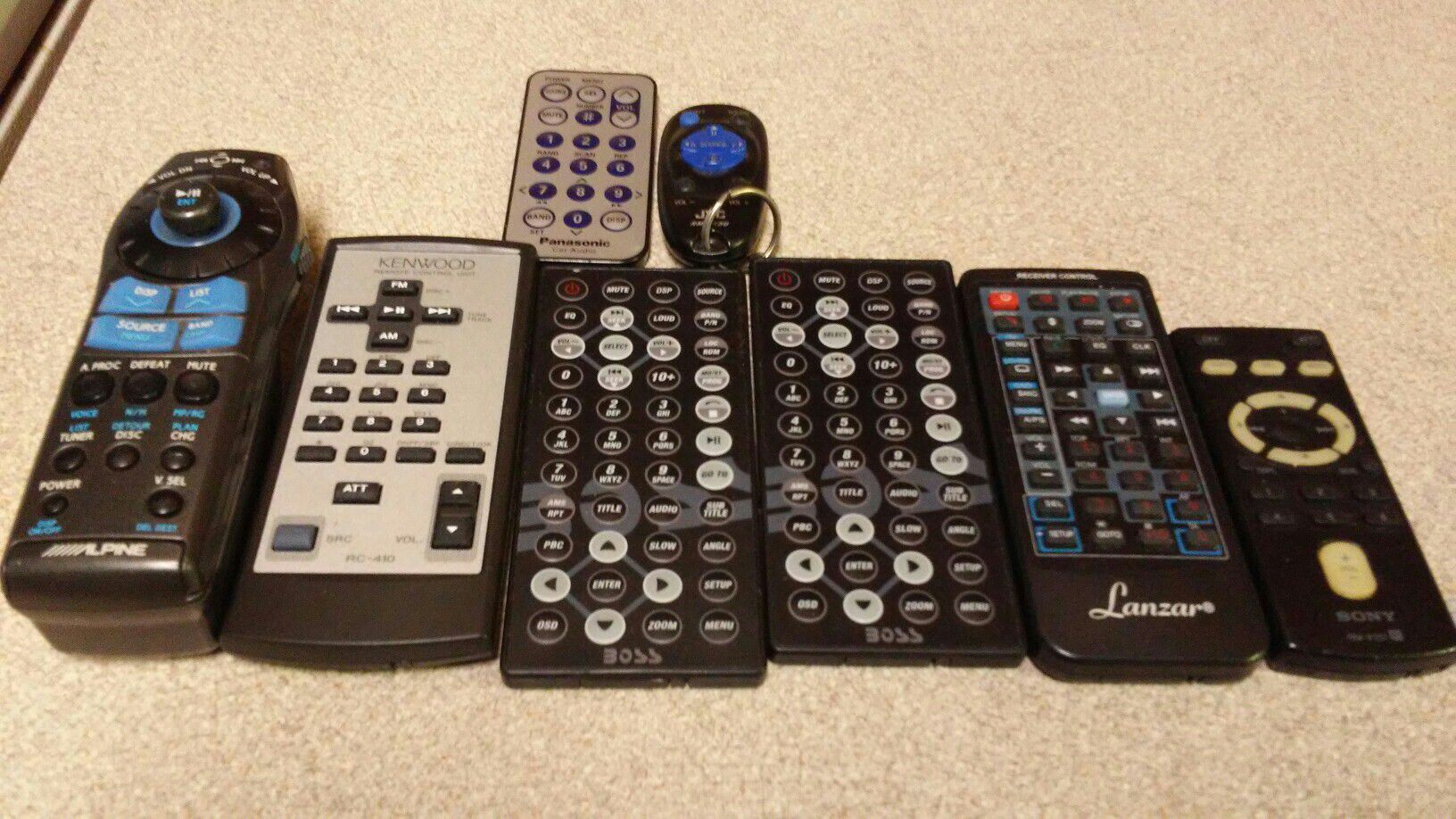 Various car audio remotes