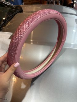 Pink steering wheel cover