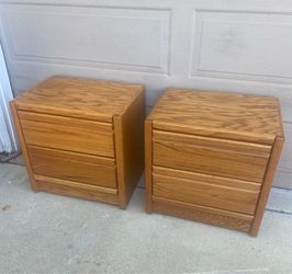 Pair of Oak Nightstands