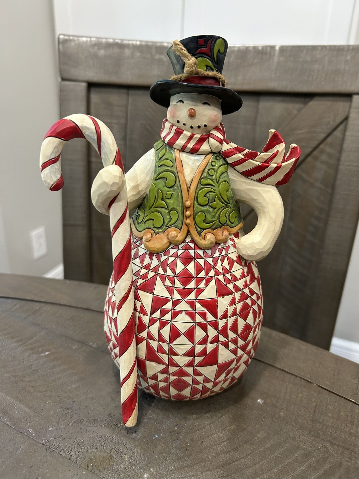 Jim Shore “ Secret Treat” Candy snowman figurine