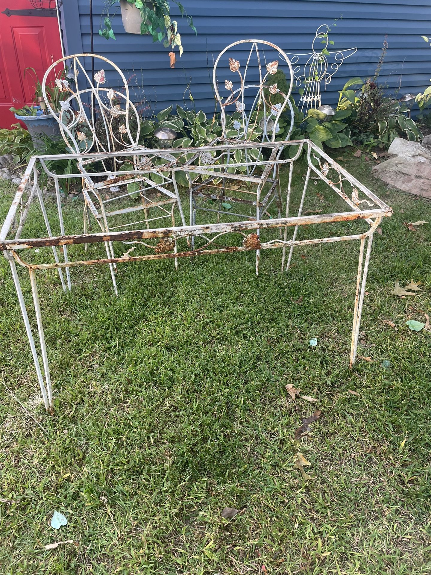 Vintage Wrought Iron Dining Set
