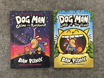 Dog Man Books (2 Hardcovers) - Grime & Punishment + Lord of the Fleas 