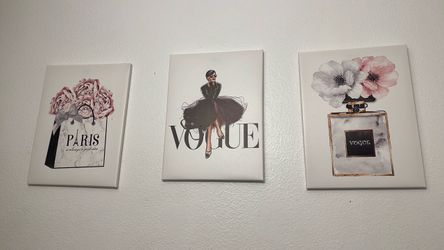 Fashion Wall Art Canvas Prints Set of 3