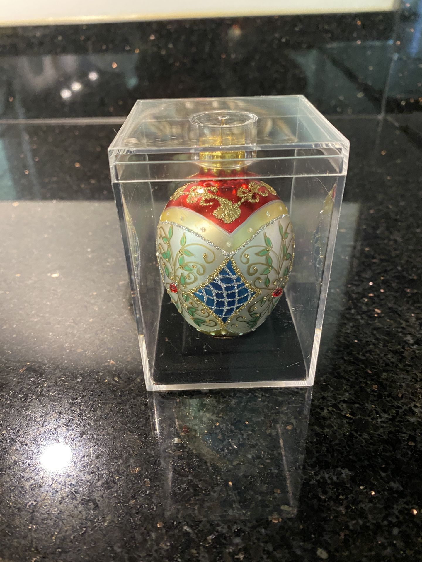 Unique Treasures Limited Glass Ornaments Handcrafted Glitter Fine Details w/Case