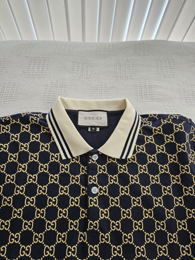 Gucci Gg Stretch Shirt Sz M
