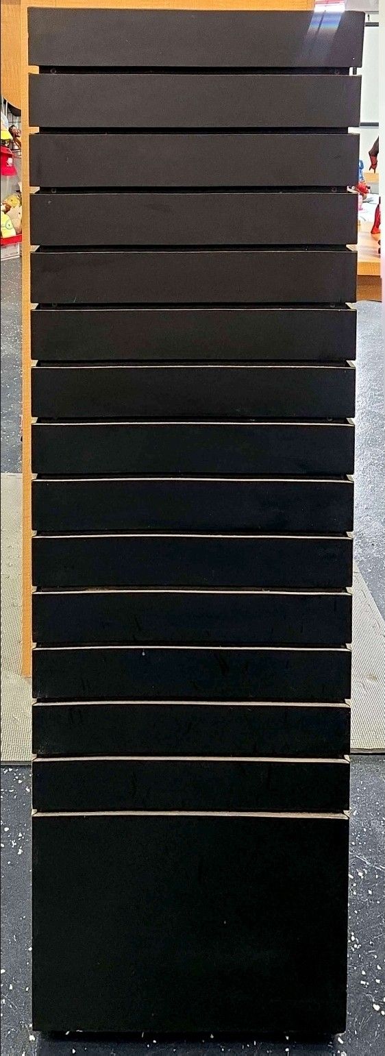 4 Sided Panel Slatwall Stand on 4 Wheels