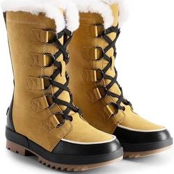 NEW SZ 9 Women Insulated Winter Snow Boots Warm Mid-Calf Boots Faux Fur Lined Lace Up Anti-slip Outdoor Hiking Booties