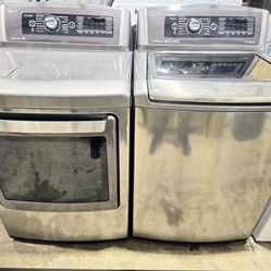 LG Glasstop Washer And Dryer Set 