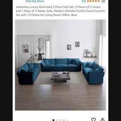 Blue Sofa Couch