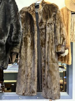 Brown Mink Coat Size Small-medium 
