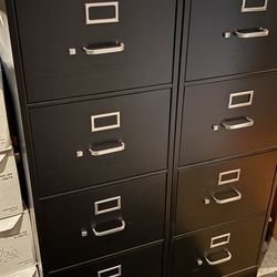 Legal Sized Black File Cabinets W/ Green Legal Files-Just like New $100 EA.