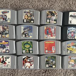 Nintendo 64 Video Game Lot Of 16