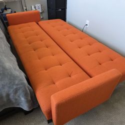 Orange MODERN Couch.  Handy Living