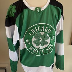 Chicago White Sox Saint Patrick day hockey jersey -Adult Med