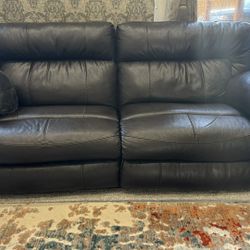 Leather Power Recliner Sofa Couch