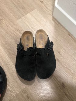 Birkenstock Boston Soft Footbed Suede Leather 'Black'