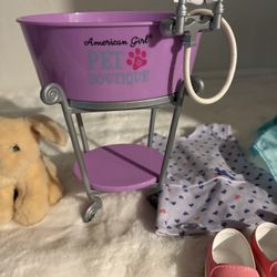 American Girl dog salon and outfit 