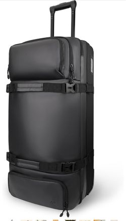LARIPOP 33 Inch 100L Extra Large Rolling Duffle Bag with Wheels, Wet Pocket & Shoe Compartment, Heavy Duty Water Resistant Wheeled Duffel for Moving T