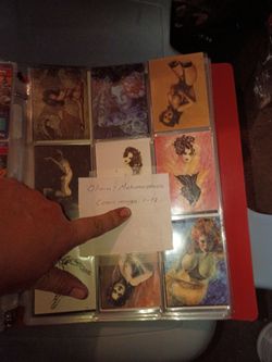 This is a complete 72-card "Olivia: Metamorphosis" trading card base set released by Comic Images in 2002, featuring fantasy art by Olivia De Berardin