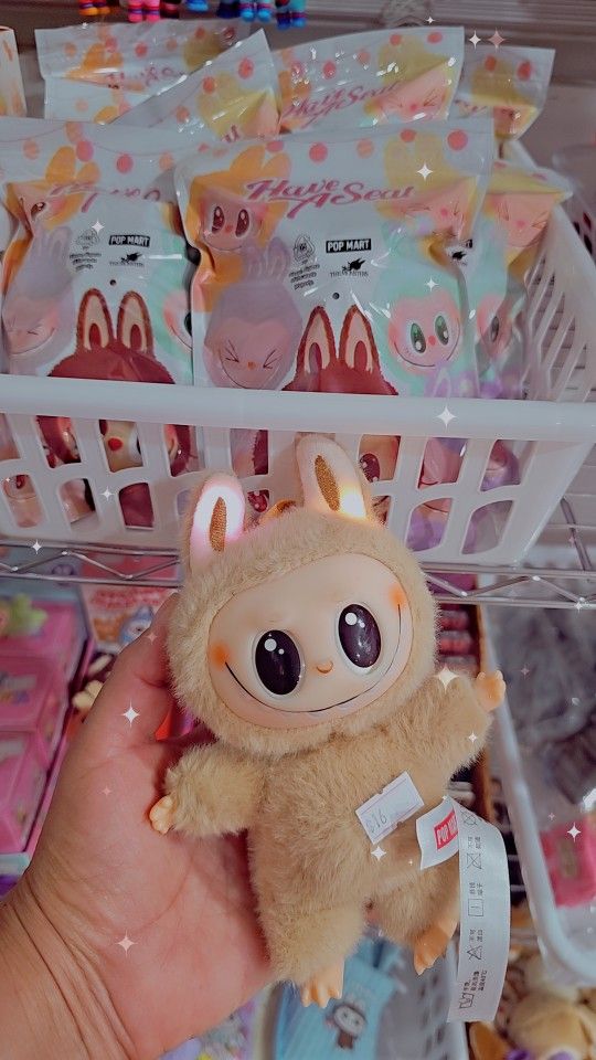 Labubu Macron Musical Plushie Keychain