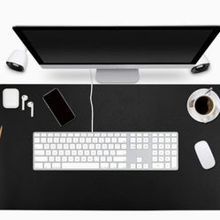 Desk Pad Protector Office Desk Mat, BUBM Waterproof PU Leather Desk