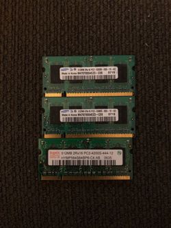 3x 512mb PC2 laptop ram