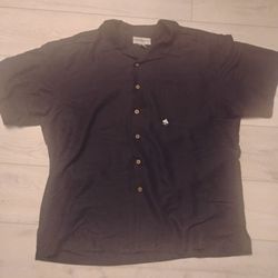 Button Up With Embroid Design  On The Back  