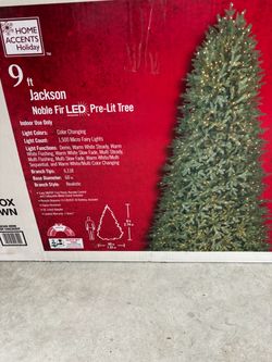 9ft Jackson Noble Fir LED Pre-Lit Tree NWT