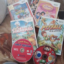 Wii Younger Childs Games Also Super Mario Bros.and Mario Power Tennis 