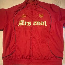 Arsenal FC Graphic Mock-Neck Jacket Dark Red Size L