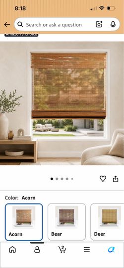 Cordless Bamboo Roman Shade