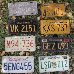 Vintage License Plates