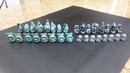 Paola Chiari Ghosts And Undead Zombies Chess Pieces