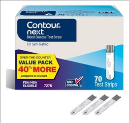 CONTOUR®NEXT Blood Glucose Test Strips, 70 Count