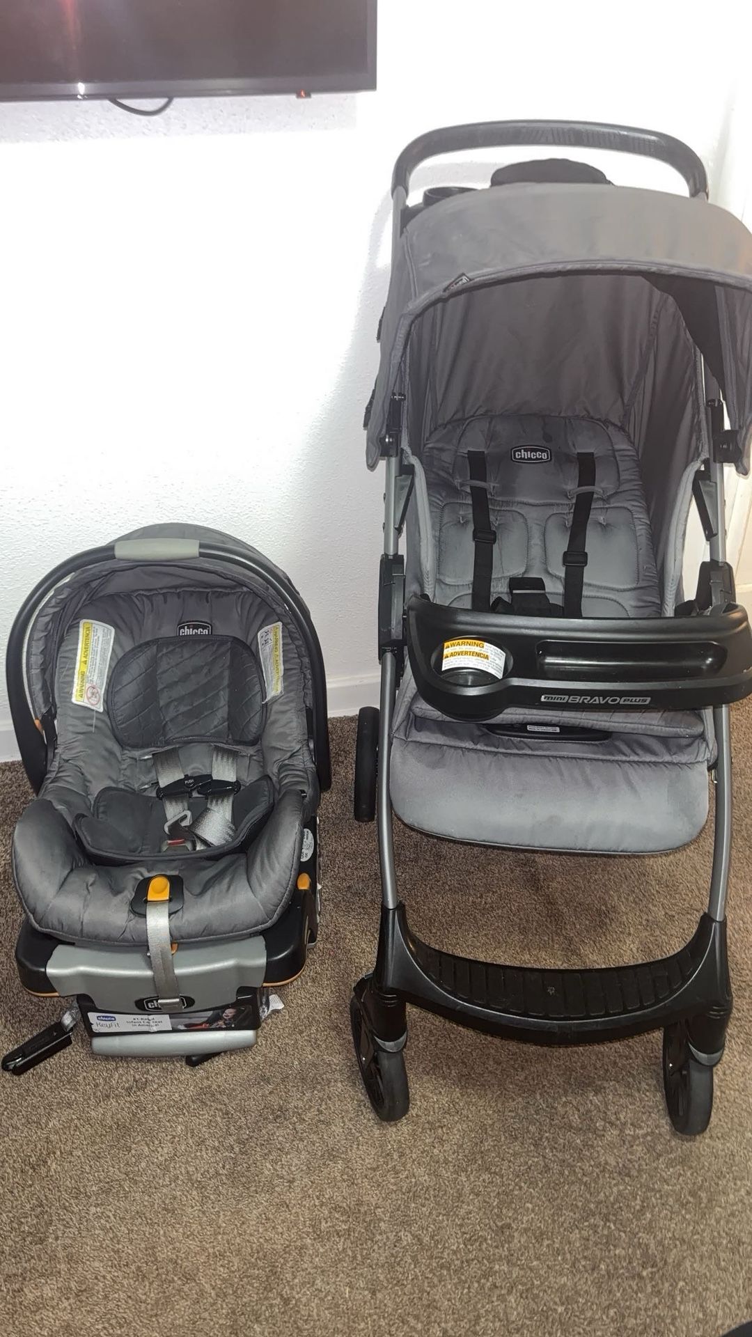 Chico Car Seat & Base WITH Stroller 