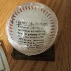 Christy Mathewson Autographed Baseball With Paper Real Nice. 25 Dollars
