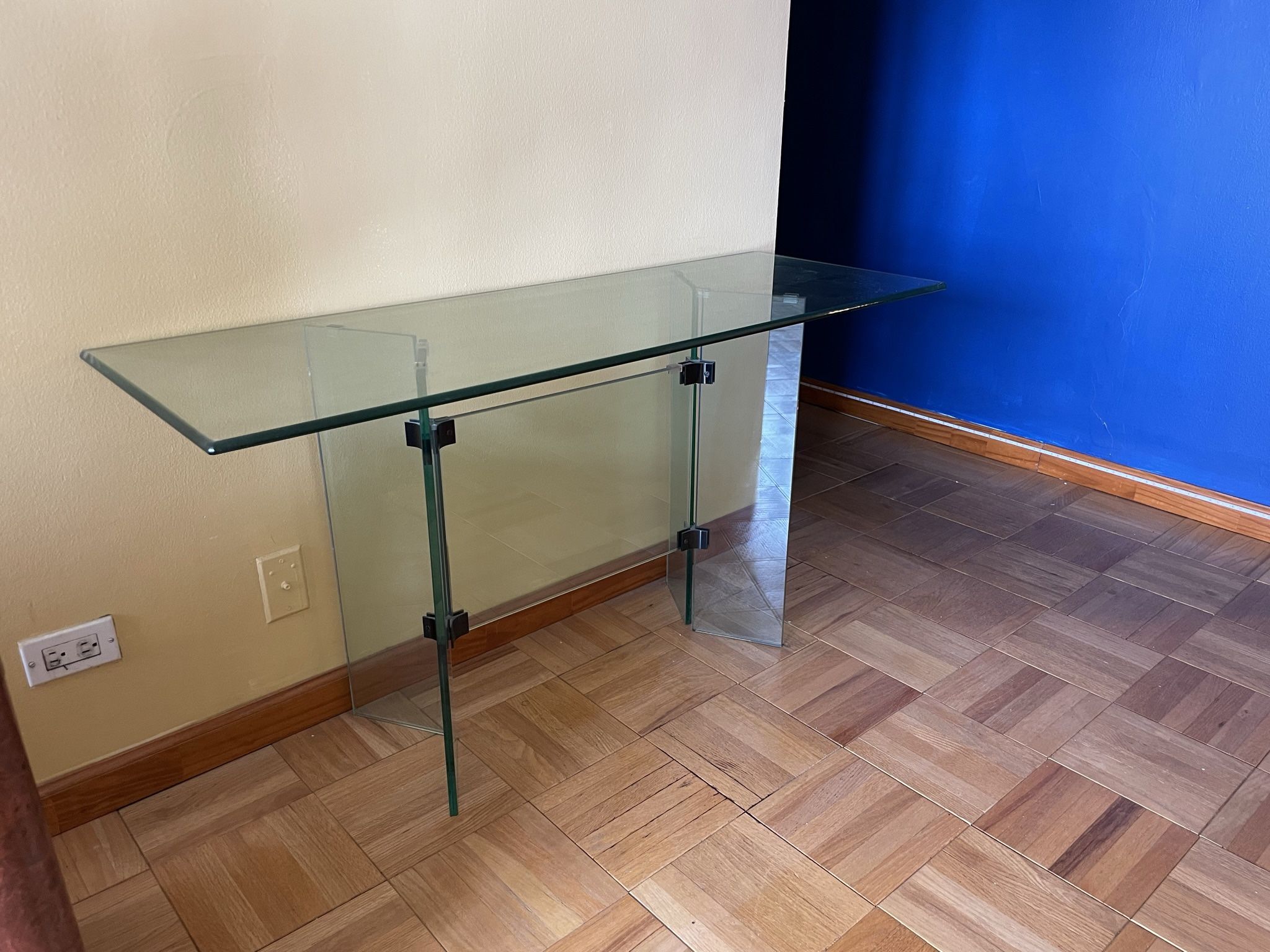 Glass CONSOLE TABLE $200