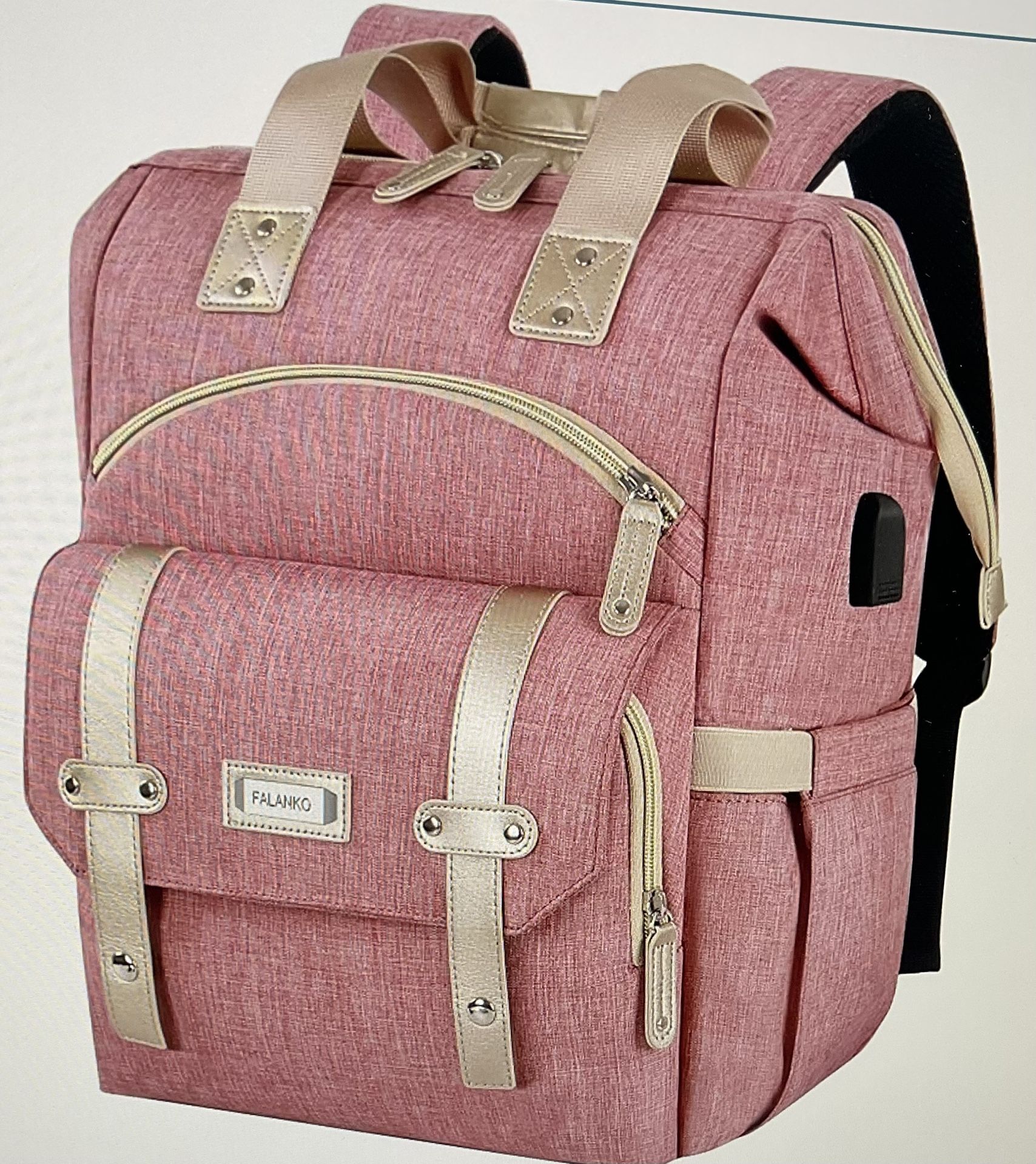 FALANKO Backpack for Women,RFID Anti Theft Work Backpack for 15.6 Inch Laptop,Wide Open Large USB Charging Port student bookbag, Doctor Teacher Nurse