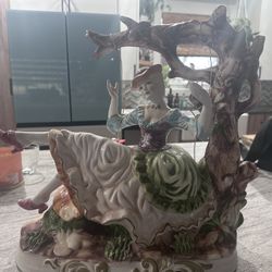 Vintage Porcelain Figurine - Lady on Swing (Capodimonte Style)