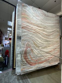 8x10 Area Rugs Carpet Rugs Abstract Design Thick Colors Beige Pink