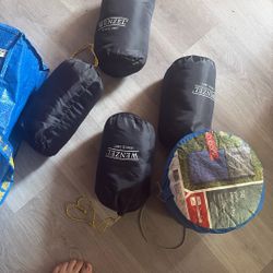 Camping Stuff Sleeping Bags 2. Four Travel Pillows
